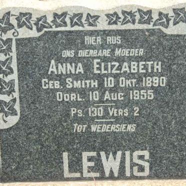 LEWIS Jan Willem Abram 1879-1951 &amp; Anna Elizabeth SMITH 1890-1955 :: LEWIS Aleta H.M. 1909-1946