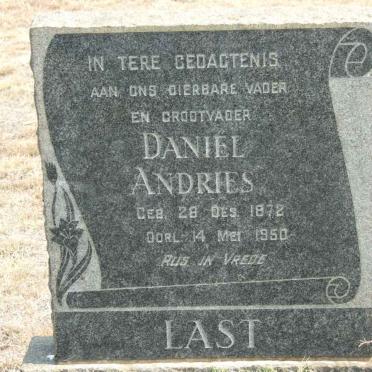 LAST Daniel Andries 1872-1950