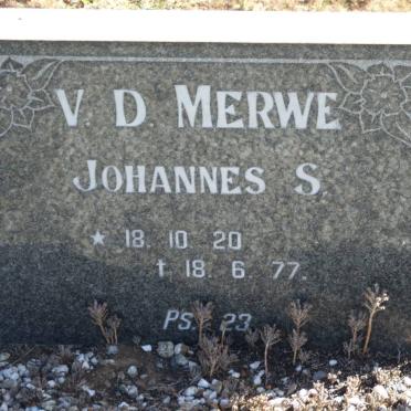 MERWE Johannes S., v.d. 1920-1977