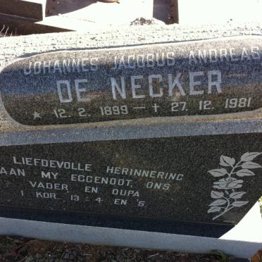 NECKER Johannes Jacobus Andreas, de 1899-1981
