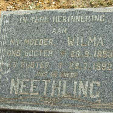 NEETHLING Wilma 1953-1992