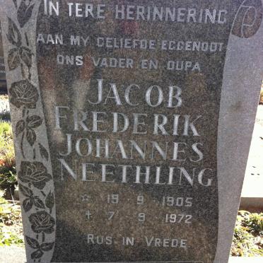 NEETHLING Jacob Frederik Johannes 1905-1972