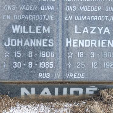 NAUDE Willem Johannes 1906-1985 &amp; Lazya Hendriena 1909-1981