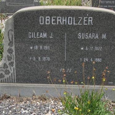 OBERHOLZER Gileam J. 1911-1970 &amp; Susara M. 1922-1988