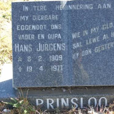 PRINSLOO Hans Jurgens 1909-1971