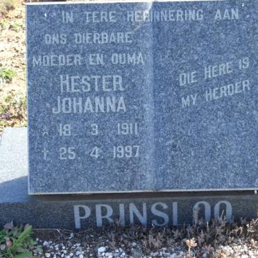 PRINSLOO Hester Johanna 1911-1997