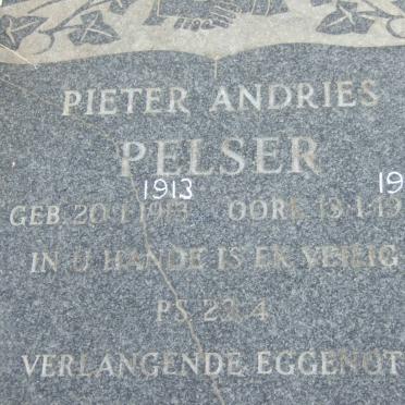 PELSER Pieter Andries 1913-1986