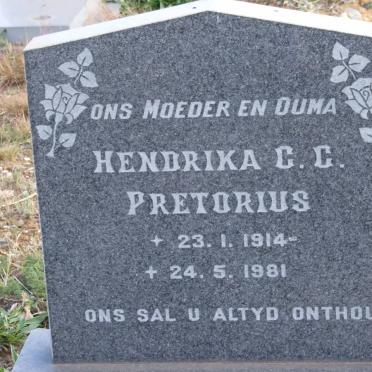 PRETORIUS Hendrika C.C. 1914-1981