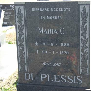 PLESSIS Maria C., du 1925-1979