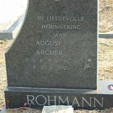 ROHMANN August Archer 1959-1992