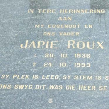 ROUX Japie 1936-1993