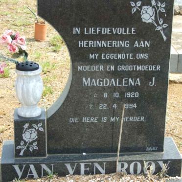 ROOY Apie, van ven 1926-2003 &amp; Magdalena J. 1920-1994