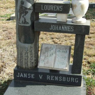 RENSBURG Lourens Johannes, Janse v. 1892-1983