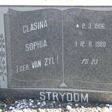 STRYDOM Clasina Sophia nee VAN ZYL 1906-1980
