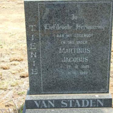 STADEN Martinus Jacobus, van 1945-1995