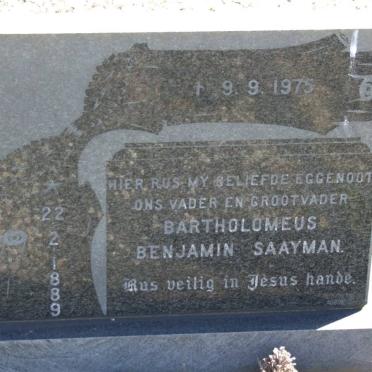 SAAYMAN Bartholomeus Benjamin 1889-1975
