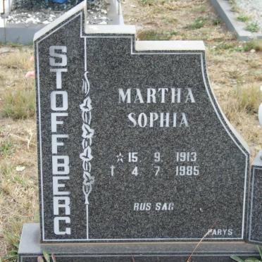 STOFFBERG Martha Sophia 1913-1985