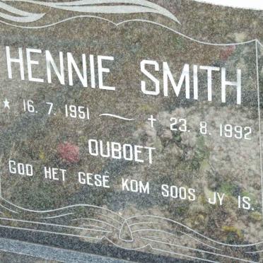 SMITH Hennie 1951-1992