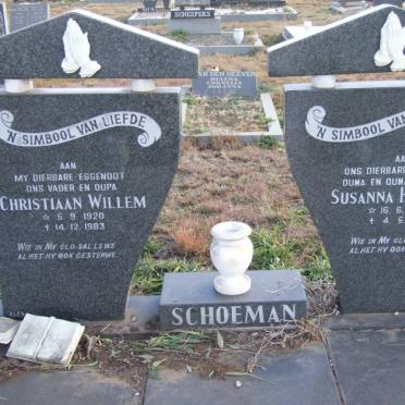 SCHOEMAN Christiaan Willem 1920-1983 &amp; Susanna Hendrina 1926-1996