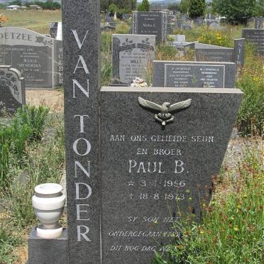TONDER Paul B., van 1956-1973