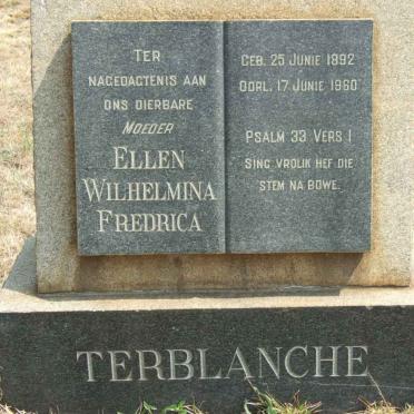 TERBLANCHE Ellen Wilhelmina Fredrica 1892-1960
