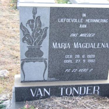 TONDER Maria Magdalena, van 1928-1982