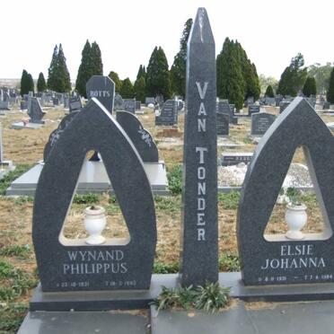 TONDER Wynand Philippus, van 1931-1983 &amp; Elsie Johanna 1931-1984