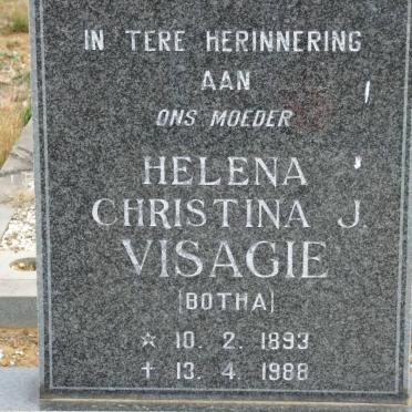 VISAGIE Helena Christina J. nee BOTHA 1893-1988