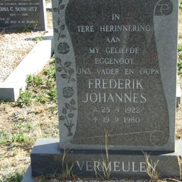 VERMEULEN Frederik Johannes 1922-1980