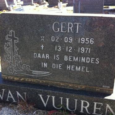VUUREN Gert, van 1956-1971