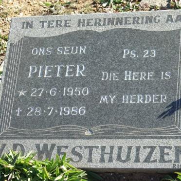 WESTHUIZEN Pieter, v.d. 1950-1986