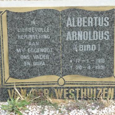 WESTHUIZEN Albertus Arnoldus, van der 1918-1991
