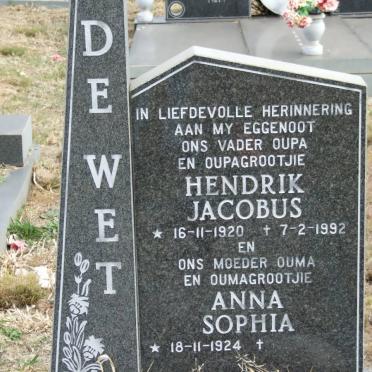 WET Hendrik Jacobus, de 1920-1992 &amp; Anna Sophia 1924-