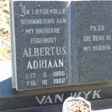 WYK Albertus Adriaan, van 1908-1982