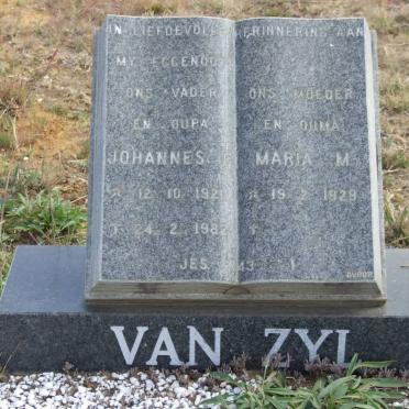 ZYL Johannes, van 1921-1982 &amp; Maria M. 1929- 