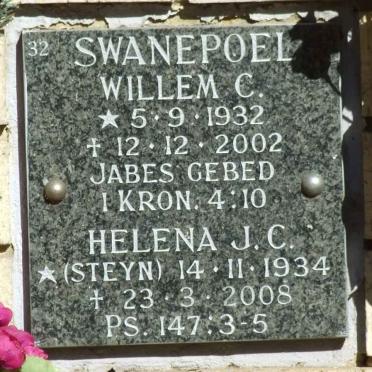 SWANEPOEL Willem C. 1932-2002 &amp; Helena J.C. STEYN 1934-2008