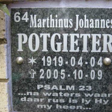 POTGIETER Marthinus Johannes 1919-2005