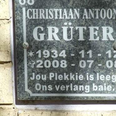 GRÜTER Christiaan Antoon 1934-2008