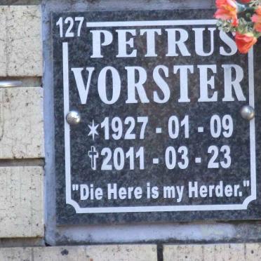 VORSTER Petrus 1927-2011