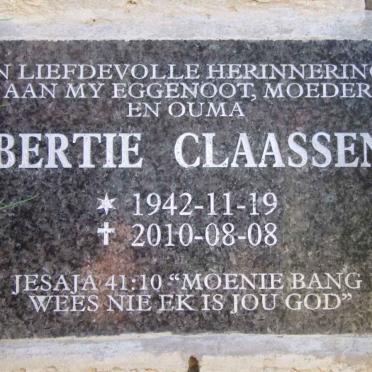 CLAASSEN Bertie 1942-2010