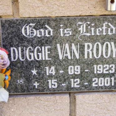 ROOYEN Duggie, van 1923-2001