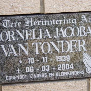 TONDER Cornelia Jacoba, van 1939-2004