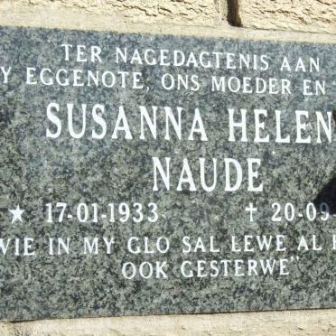 NAUDE Susanna Helena 1933-2008