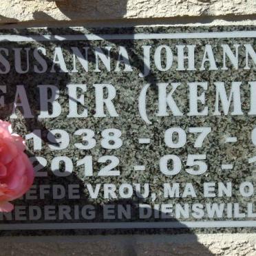 FABER Susanna Johanna nee KEMP 1938-2012