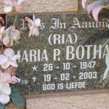 BOTHA Maria P. 1947-2003