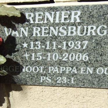 RENSBURG Renier, van 1937-2006