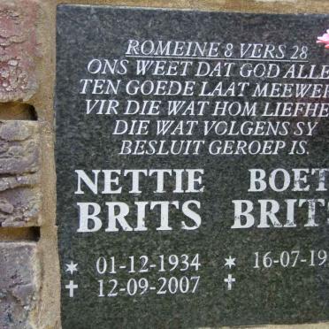 BRITS Boet 1931- &amp; Nettie 1924-2007