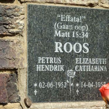 ROOS Petrus Hendrik 1952- &amp; Elizabeth Catharina 1957-