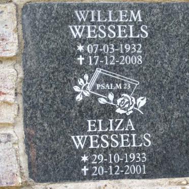 WESSELS Willem 1932-2008 &amp; Eliza 1933-2001