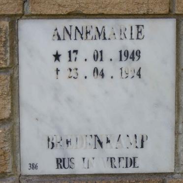 BREDENKAMP Annemarie 1949-1994